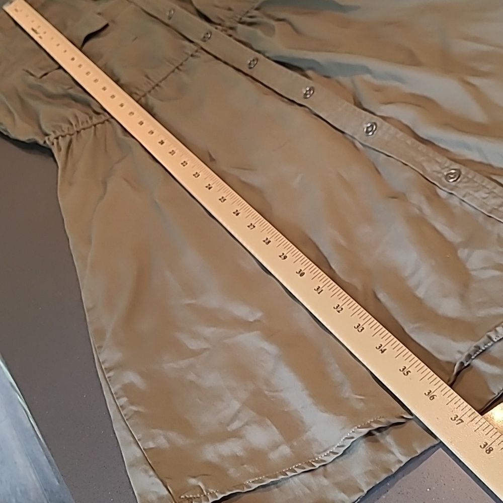 Style & Co sz M olive drab green dress - Picture 5 of 11